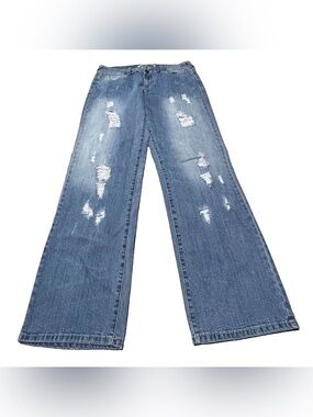 S&P Standards & Practices Low Rise Wide Leg Destructed Jeans Size 11 (32x35)